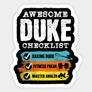 Awesome duke checklist Sticker